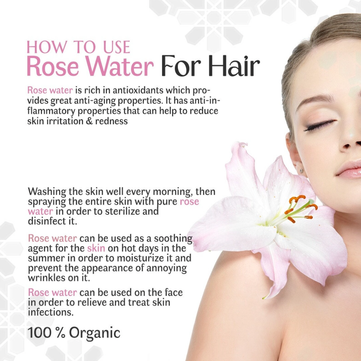 ROSE HYDROSOL FLORAL Water Mist